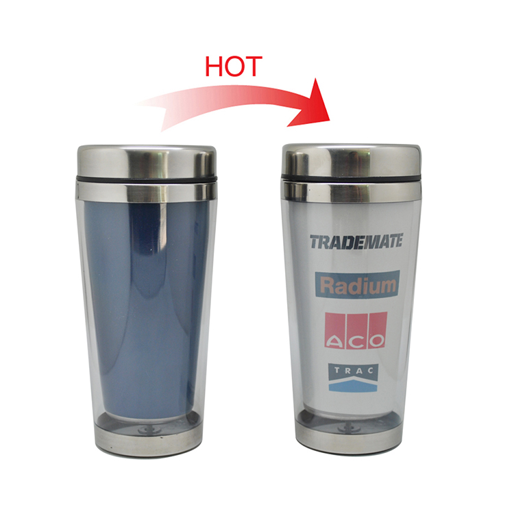 Hot color changing stainless steel tumber