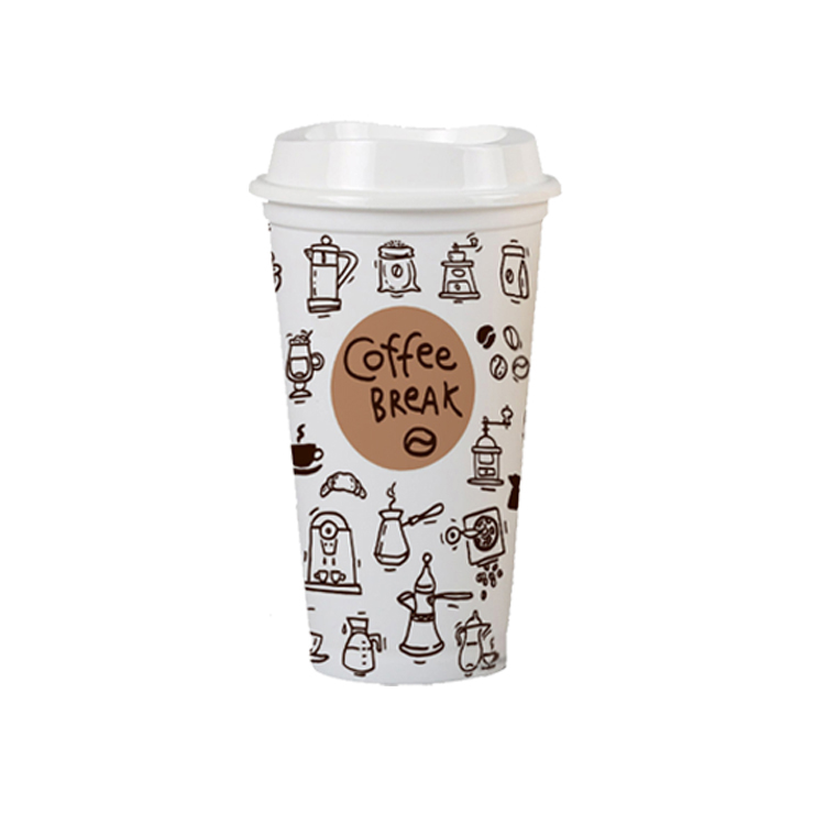 16oz/450ml plastic coffee cup