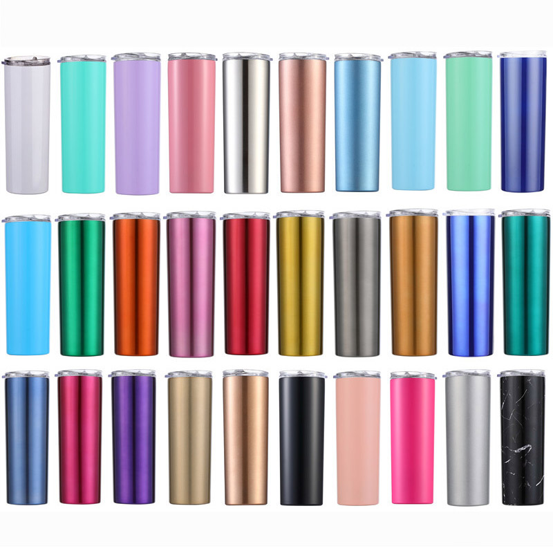 20oz Stainless Steel Double Wall Insulated Skinny Tumblers w