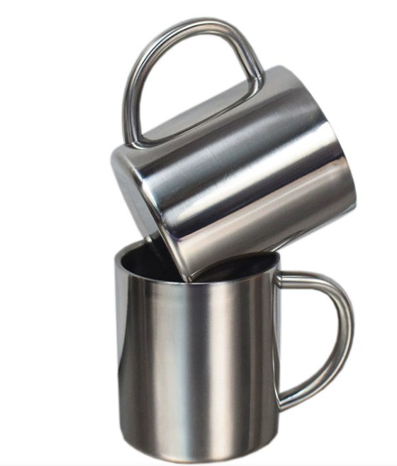 Unbreakable Double Walled Stainless Steel Mug with Handle