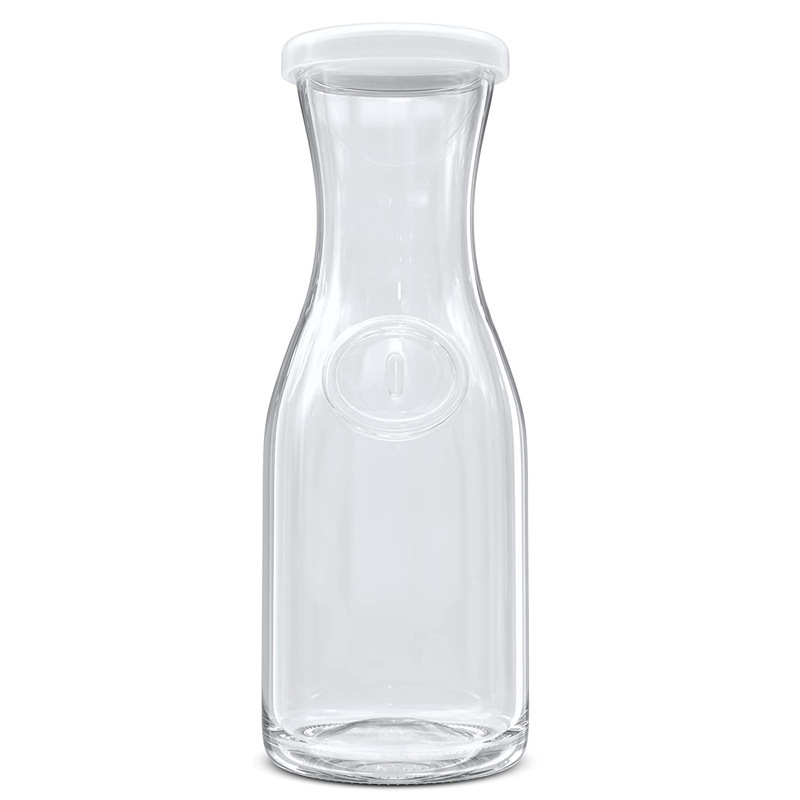 1 Liter Beverage Serveware Carafe Clear Glass Pitcher Jar